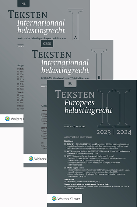 Omslag van Teksten Internationaal & Europees belastingrecht 2023/2024