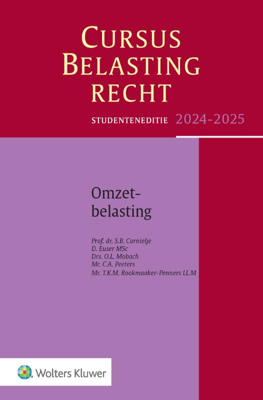 Omslag van Studenteneditie cursus belastingrecht omzetbelasting 2024-2025