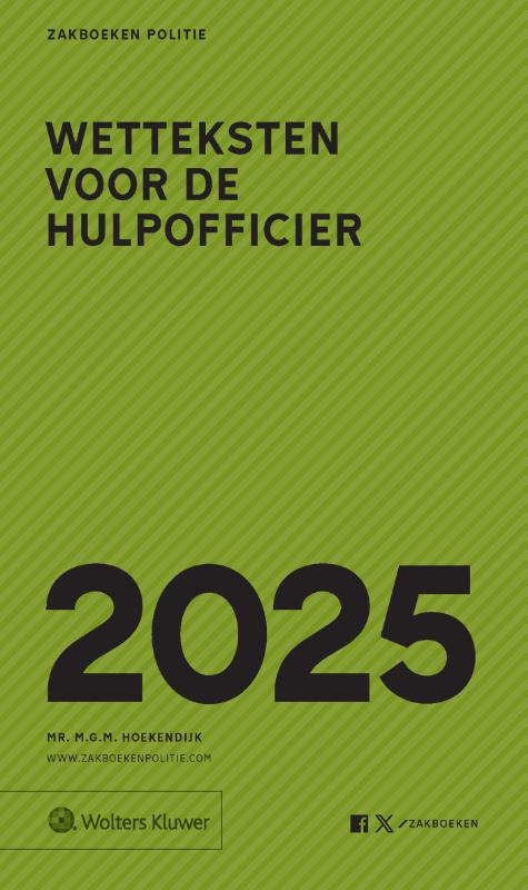 Omslag van Zakboek wetteksten voor de hulpofficier 2025