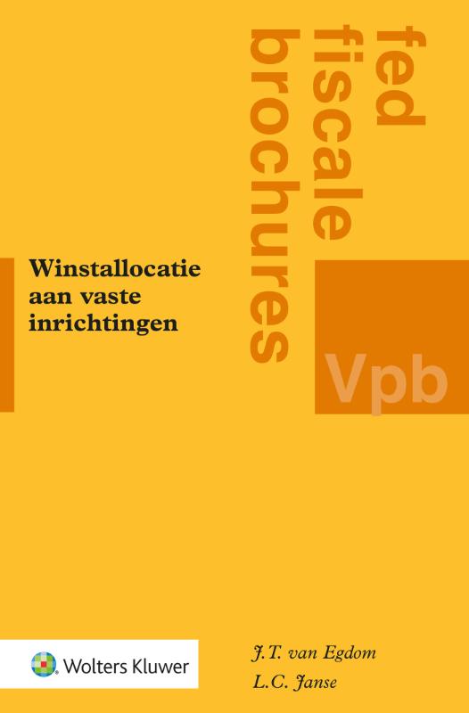 Omslag van Winstallocatie aan vaste inrichtingen