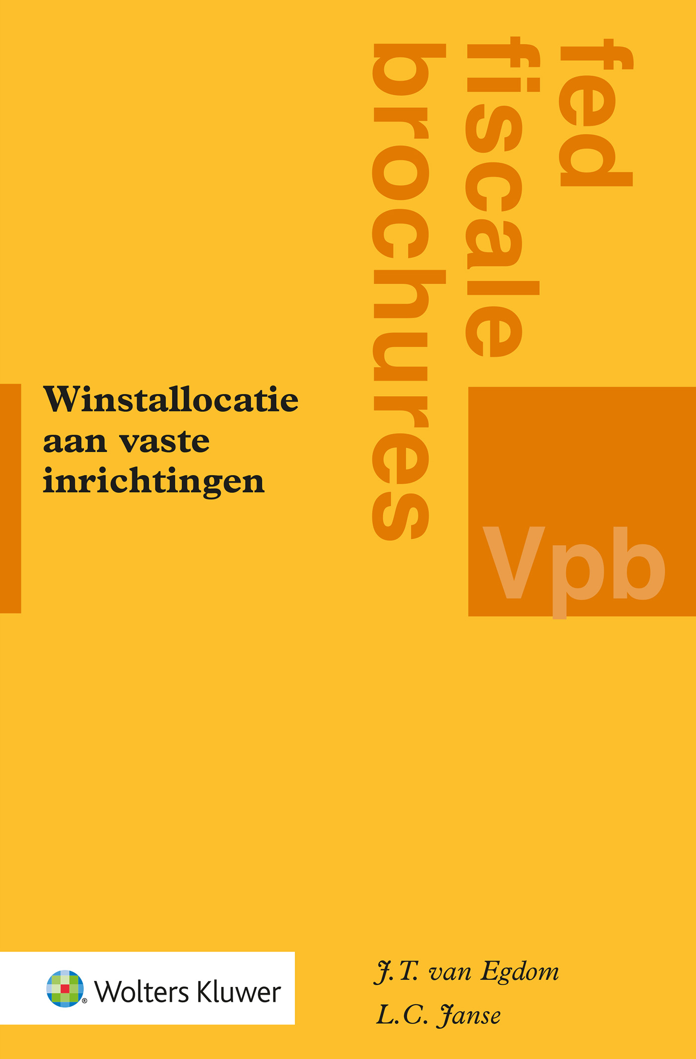 Omslag van Winstallocatie aan vaste inrichtingen