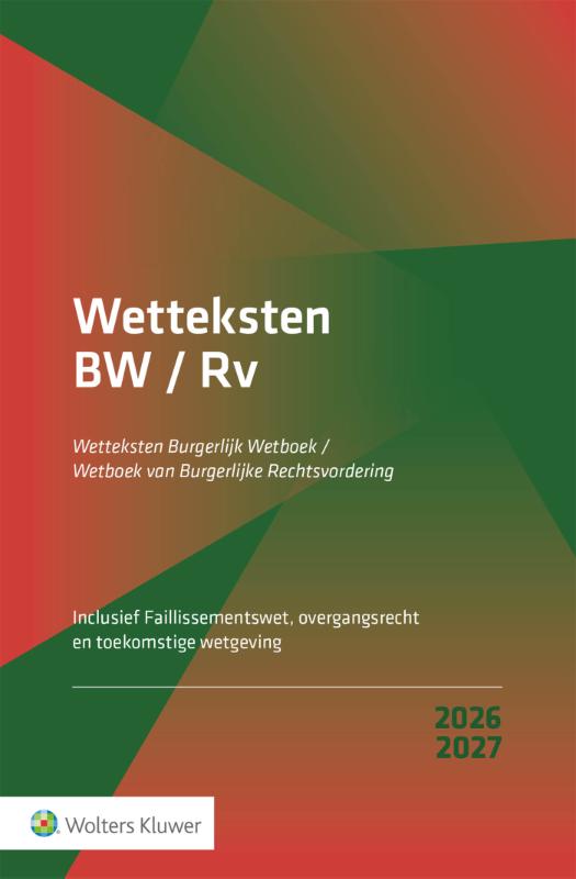 Omslag van Wetteksten Burgerlijk Wetboek/Wetboek van Burgerlijke Rechtsvordering 2026-2027