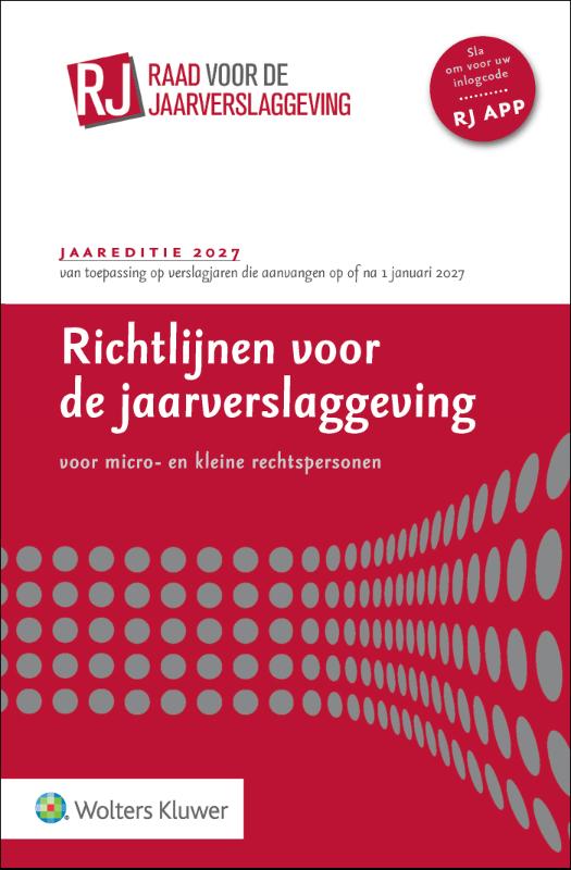 Omslag van Richtlijnen voor de jaarverslaggeving voor micro- en kleine rechtspersonen 2027