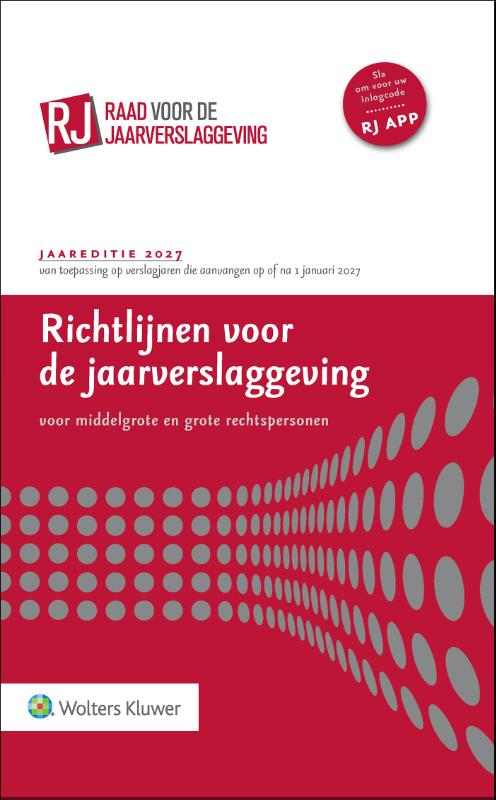Omslag van Richtlijnen voor de jaarverslaggeving, middelgrote en grote rechtspersonen 2027