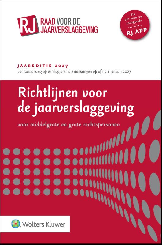 Omslag van Richtlijnen voor de jaarverslaggeving, middelgrote en grote rechtspersonen 2027