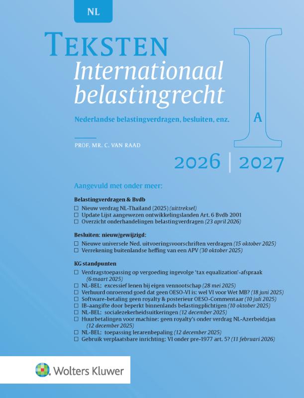 Omslag van Teksten Internationaal belastingrecht 2026/2027