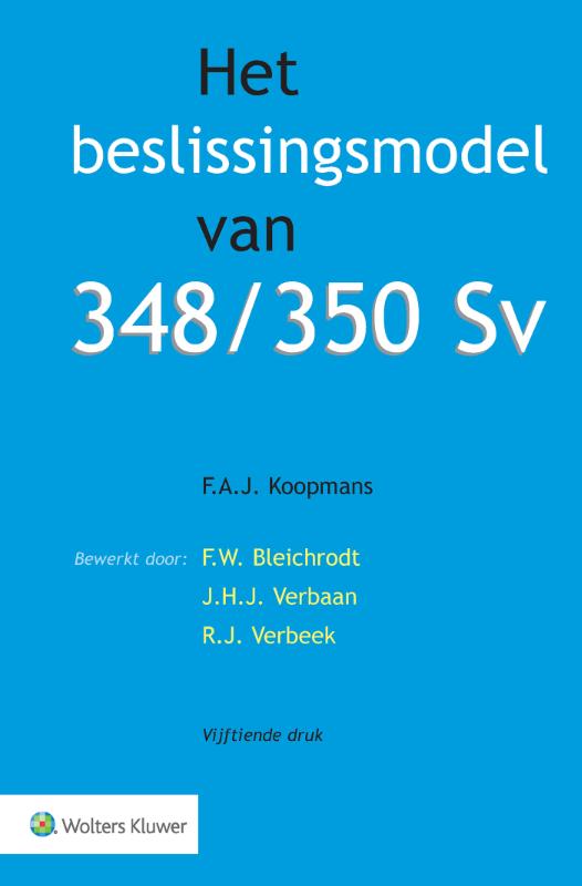 Omslag van Het beslissingsmodel van 348/350 Sv