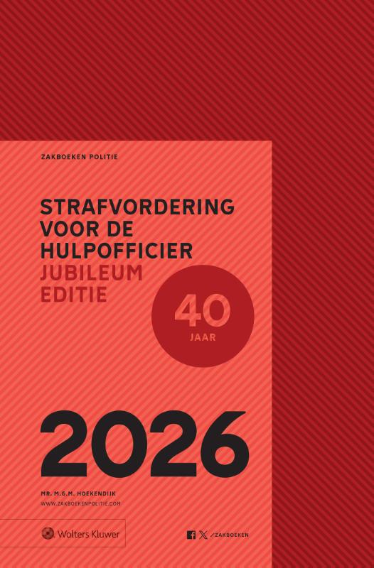 Omslag van Zakboek Strafvordering voor de hulpofficier, jubileumeditie (1986-2026)