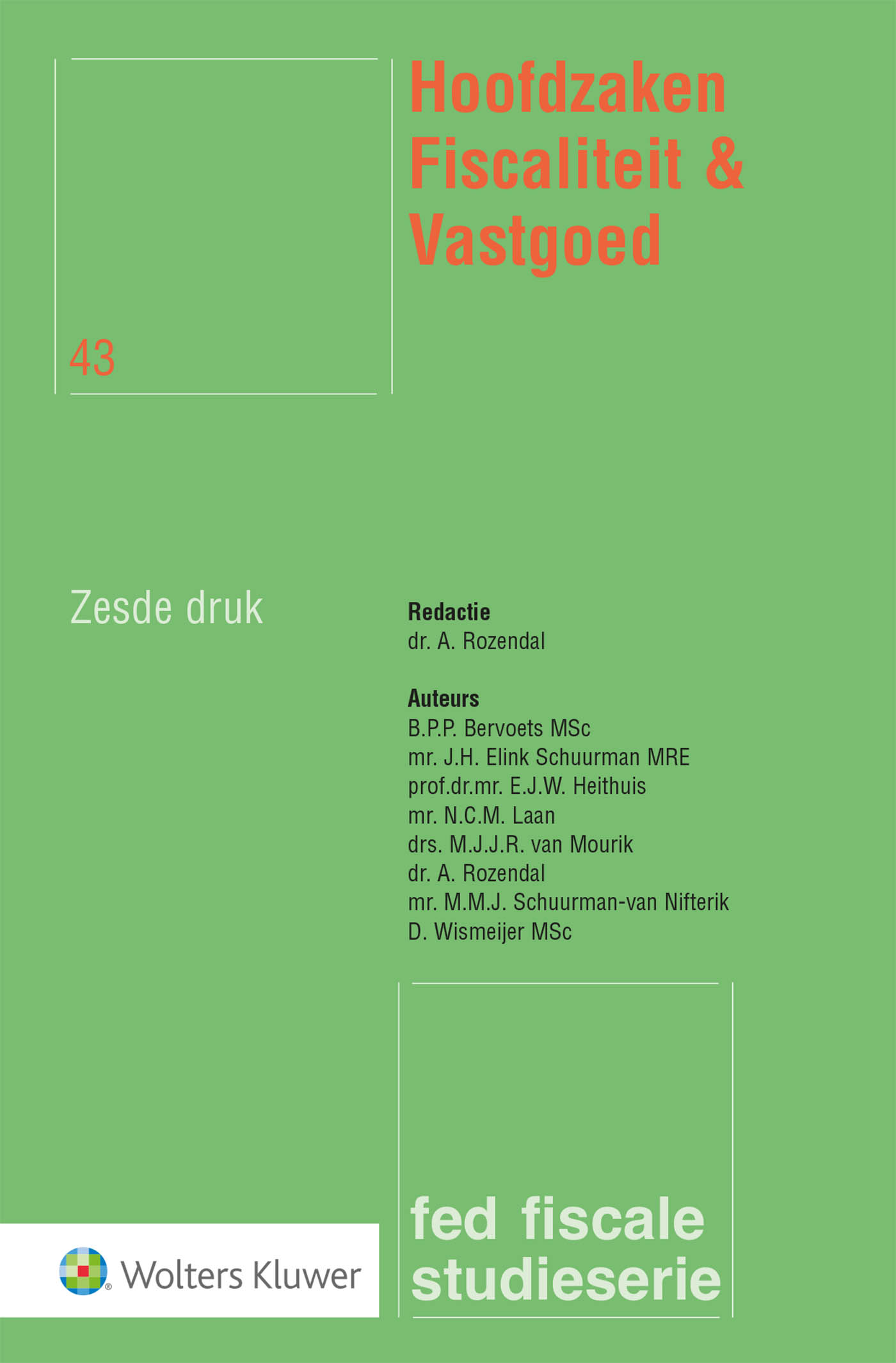 Omslag van Hoofdzaken Fiscaliteit & Vastgoed