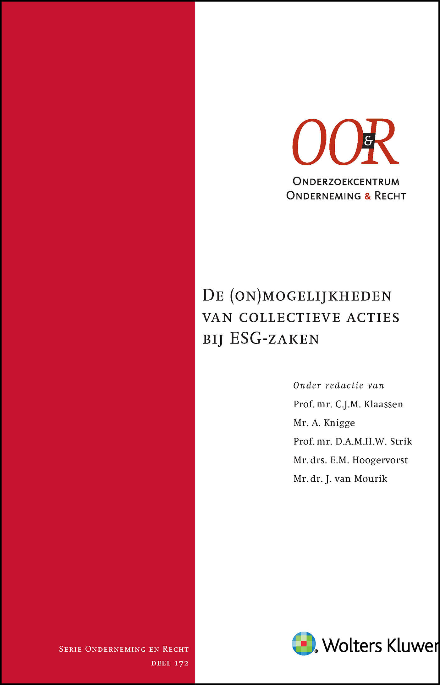 Omslag van De (on)mogelijkheden van collectieve acties bij ESG-zaken