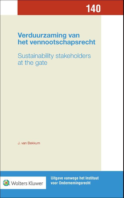 Omslag van Verduurzaming van het vennootschapsrecht