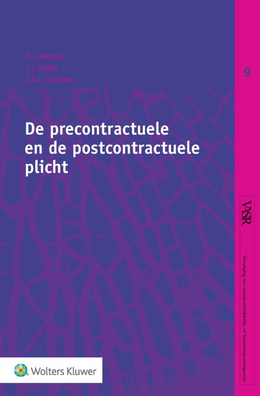 Omslag van De precontractuele plicht en de postcontractuele plicht