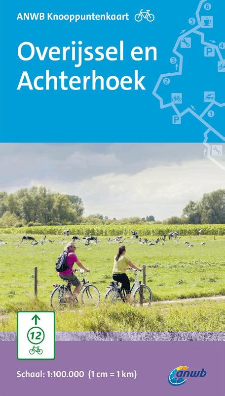 Omslag van ANWB knooppuntkaart fiets Overijssel en Achterhoek