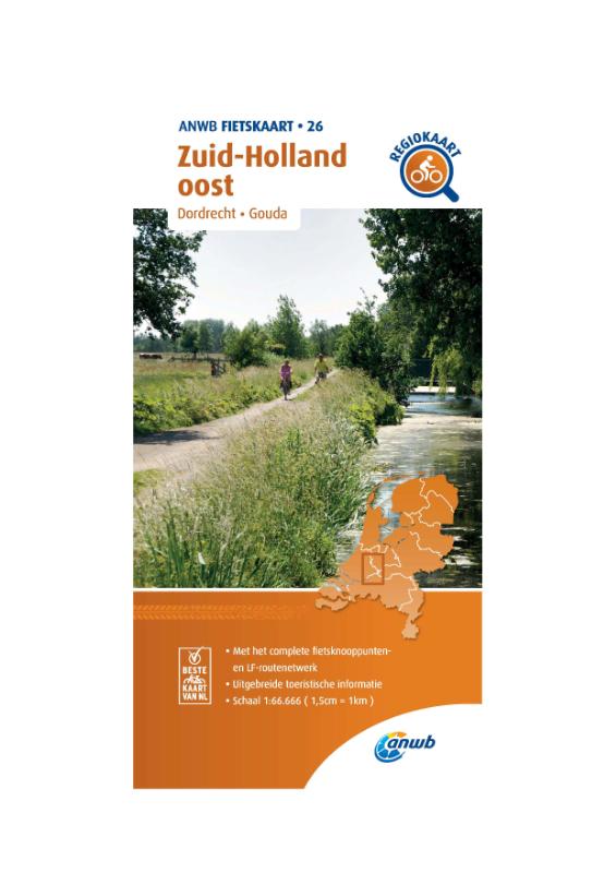 Omslag van Fietskaart Zuid-Holland oost 1:66.666
