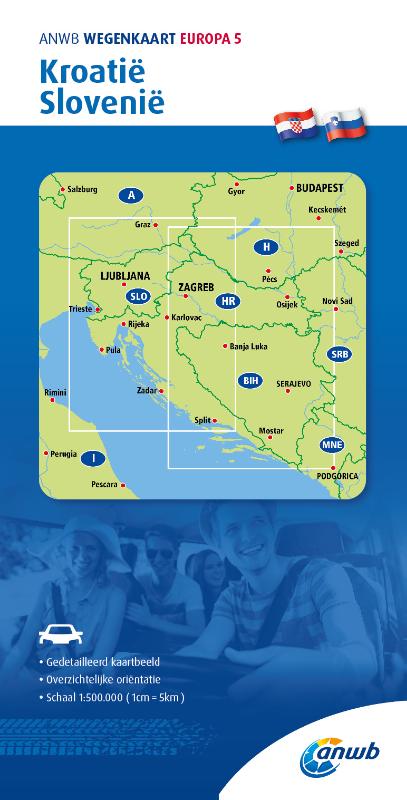 Omslag van ANWB*Wegenkaart Europa 5. Kroatië/Slovenië
