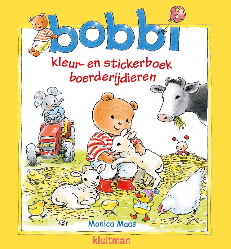 Omslag van Kleur- en stickerboek boerderijdieren