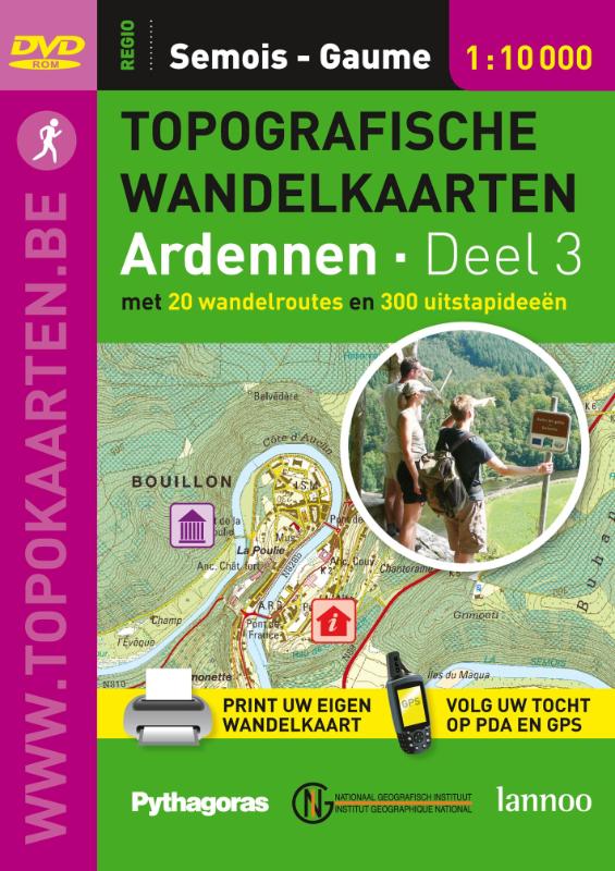 Omslag van Topografische wandelkaarten Ardennen Deel 3: Regio Semois en Gaume