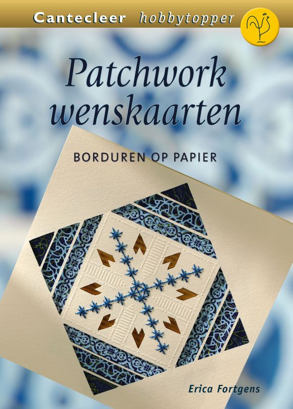 Omslag van Patchworkwenskaarten met borduren op papier