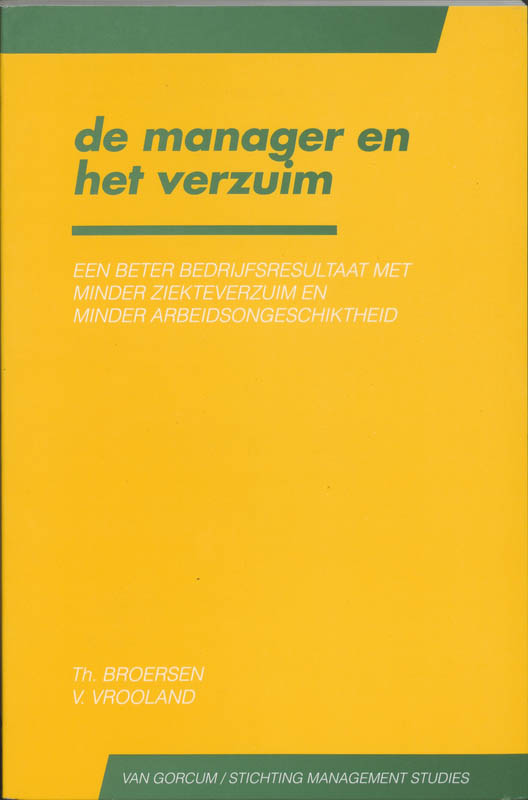 Omslag van De manager en het verzuim