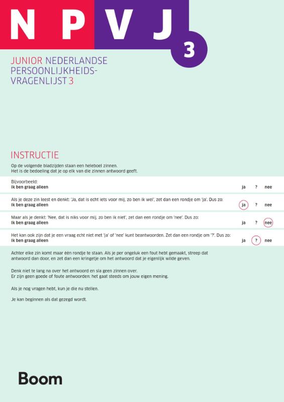 Omslag van NPV-J-3 Zelfscorende formulieren (25)
