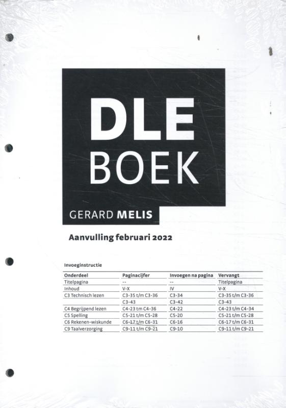 Omslag van DLE Boek: aanvulling februari 2022