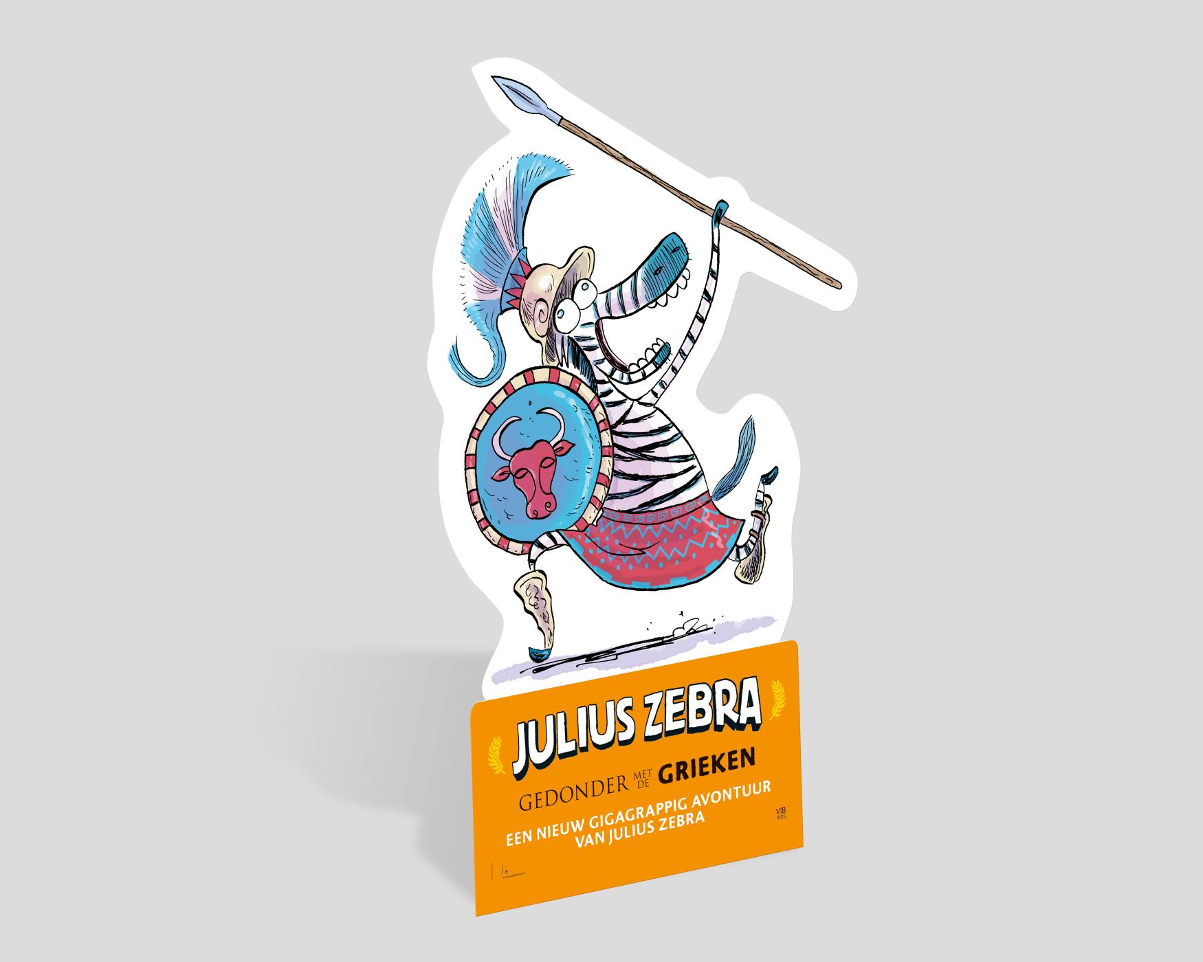 Omslag van Julius Zebra - 4 Gedonder met de Grieken (Backcard + 8 ex.)