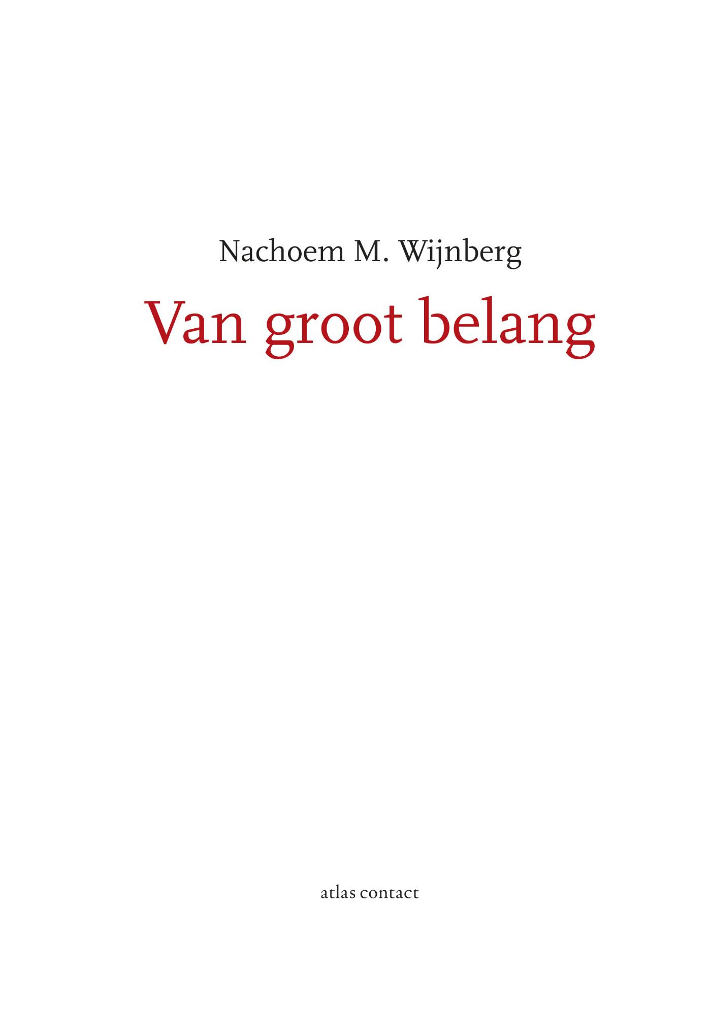 Omslag van Van groot belang