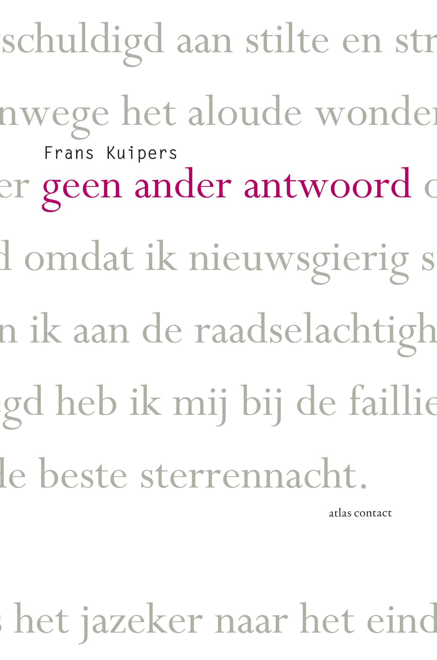 Omslag van Geen ander antwoord
