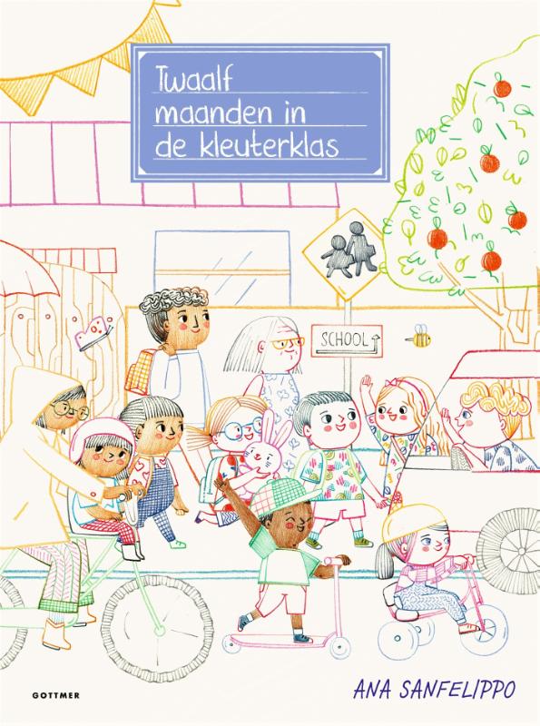 Omslag van Twaalf maanden in de kleuterklas