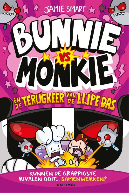 Omslag van Bunnie vs Monkie en de terugkeer van de Lijpe Das