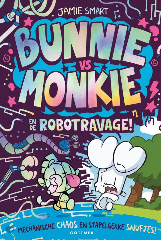 Omslag van Bunnie vs Monkie en de robotravage