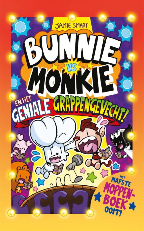 Omslag van Bunnie vs Monkie en het geniale grappengevecht