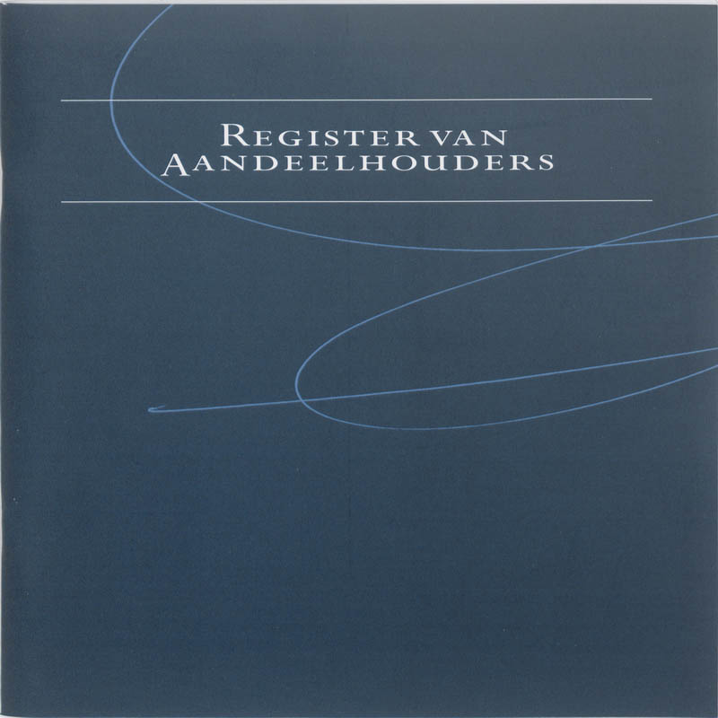Omslag van Register van aandeelhouders