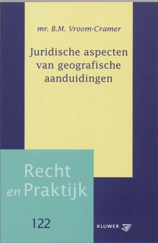Omslag van Juridische aspecten van geografische aanduidingen