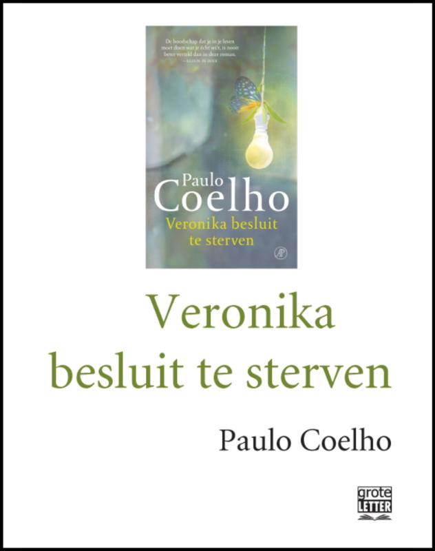 Omslag van Veronika besluit te sterven - grote letter