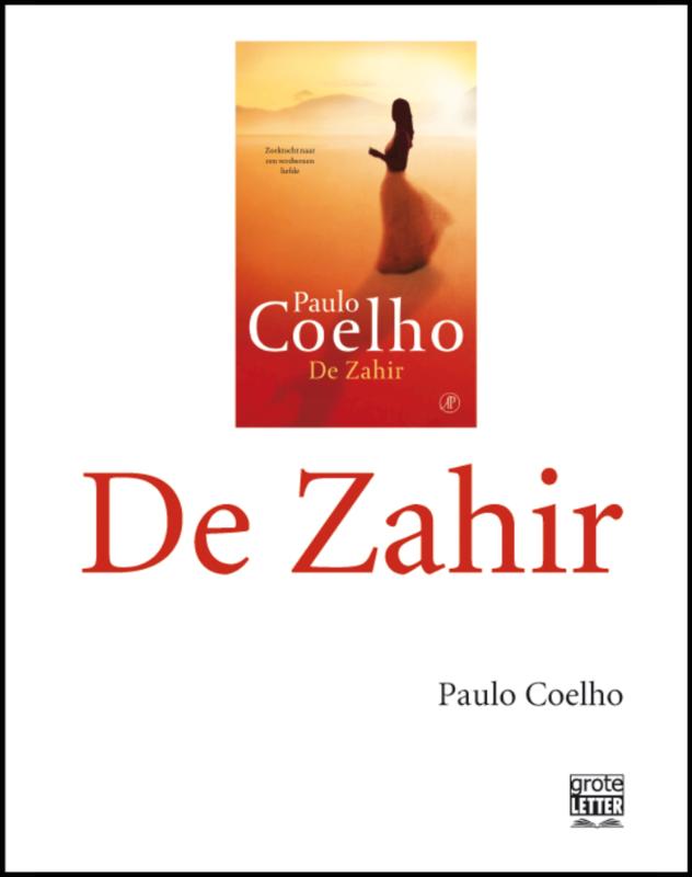 Omslag van De Zahir - grote letter