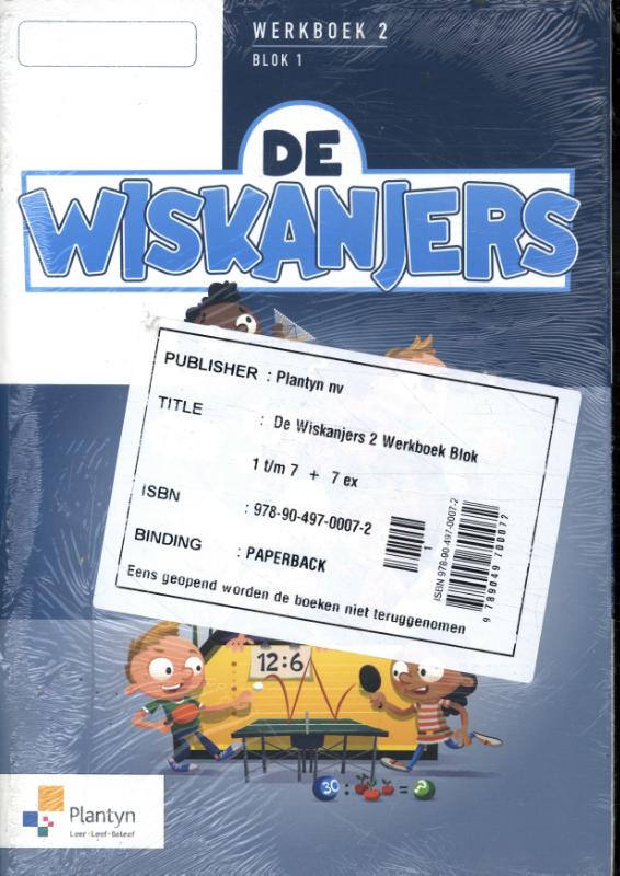 Omslag van De Wiskanjers 2 Werkboek Blok 7 - Editie 2018