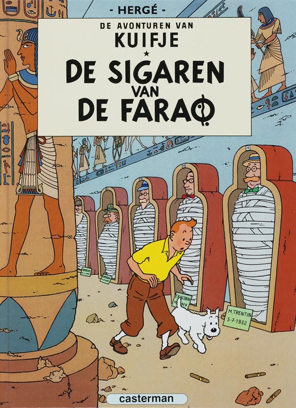 Omslag van De sigaren van de farao Kuifje a5 formaat