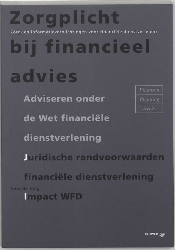 Omslag van Zorgplicht bij financieel advies