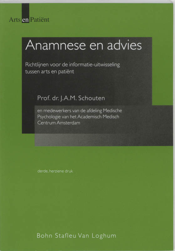Omslag van Anamnese en advies