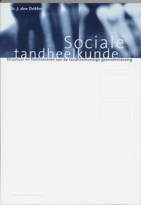 Omslag van Sociale tandheelkunde