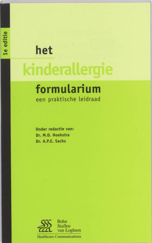 Omslag van Het kinderallergie formularium