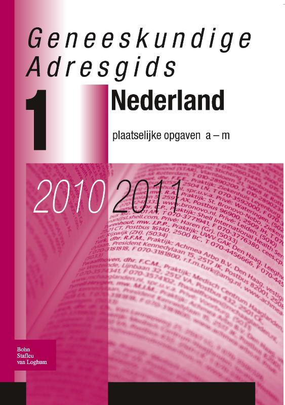 Omslag van Geneeskundige Adresgids Nederland 2010-2011 2 delen