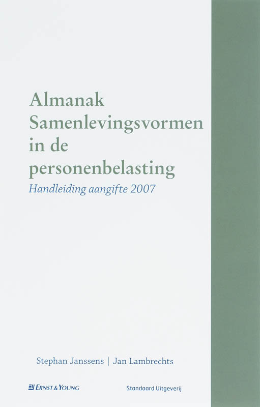 Omslag van Almanak samenlevingsvormen in de personenbelasting
