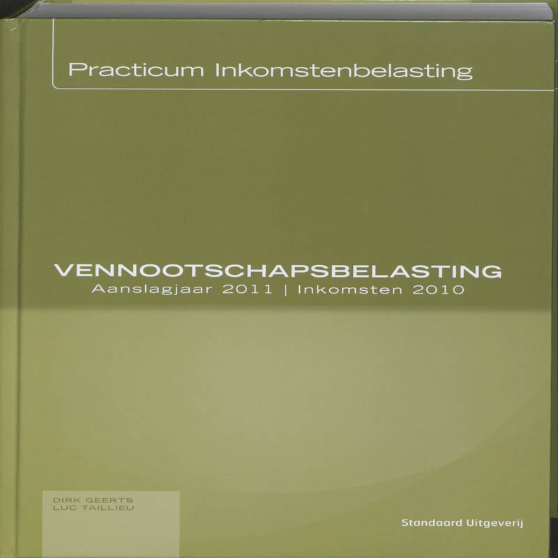 Omslag van Vennootschapsbelasting Aanslagjaar 2011 - Inkomsten 2010