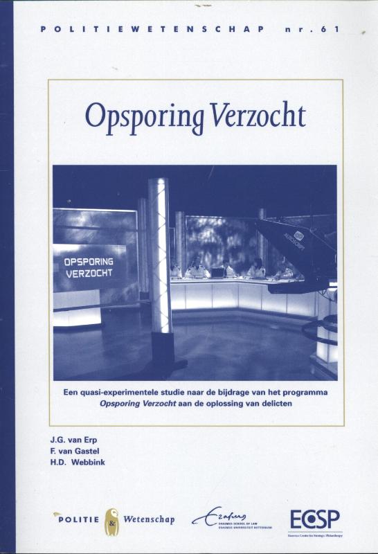 Omslag van Opsporing verzocht