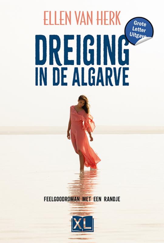 Omslag van Dreiging in de Algarve - Grote Letter Uitgave