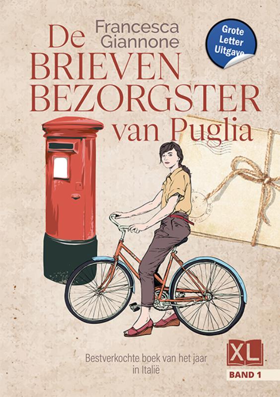 Omslag van De brievenbezorgster van Puglia - Grote Letter Uitgave (in 2 banden)