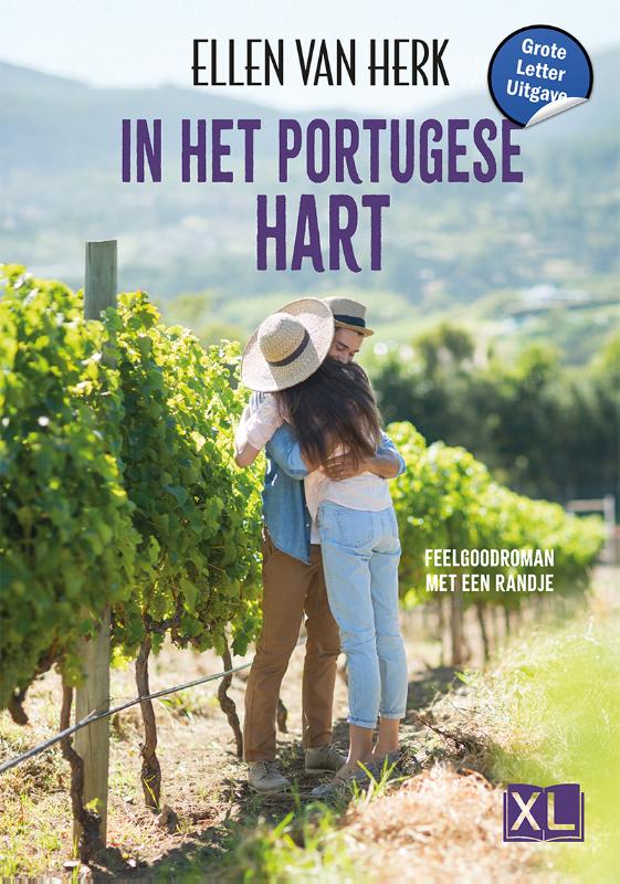 Omslag van In het Portugese hart - Grote Letter Uitgave