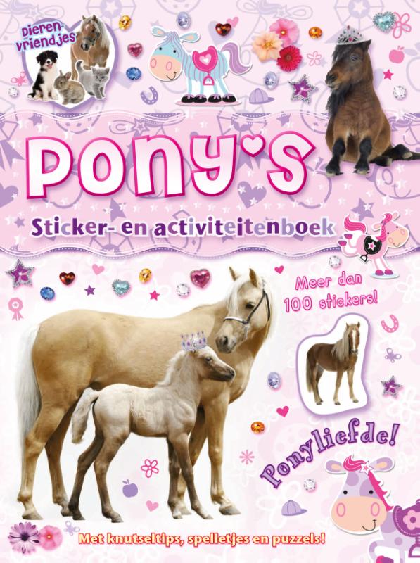 Omslag van Pony's sticker- en activiteitenboek - Dierenvriendjes